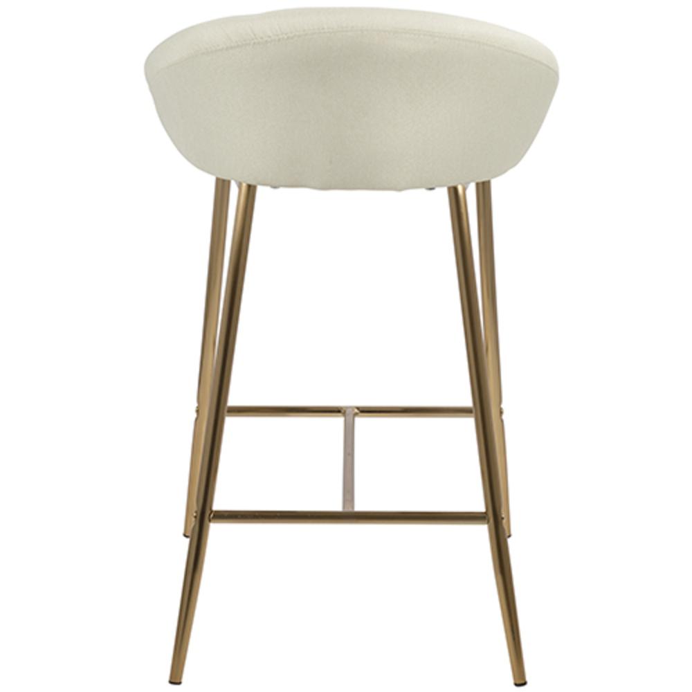 Gold, Cream Fabric Matisse Counter Stool - Set of 2