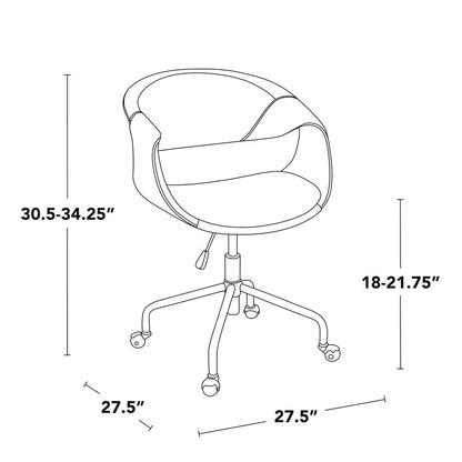 Curvo Upholstered 4-Star Task Chair