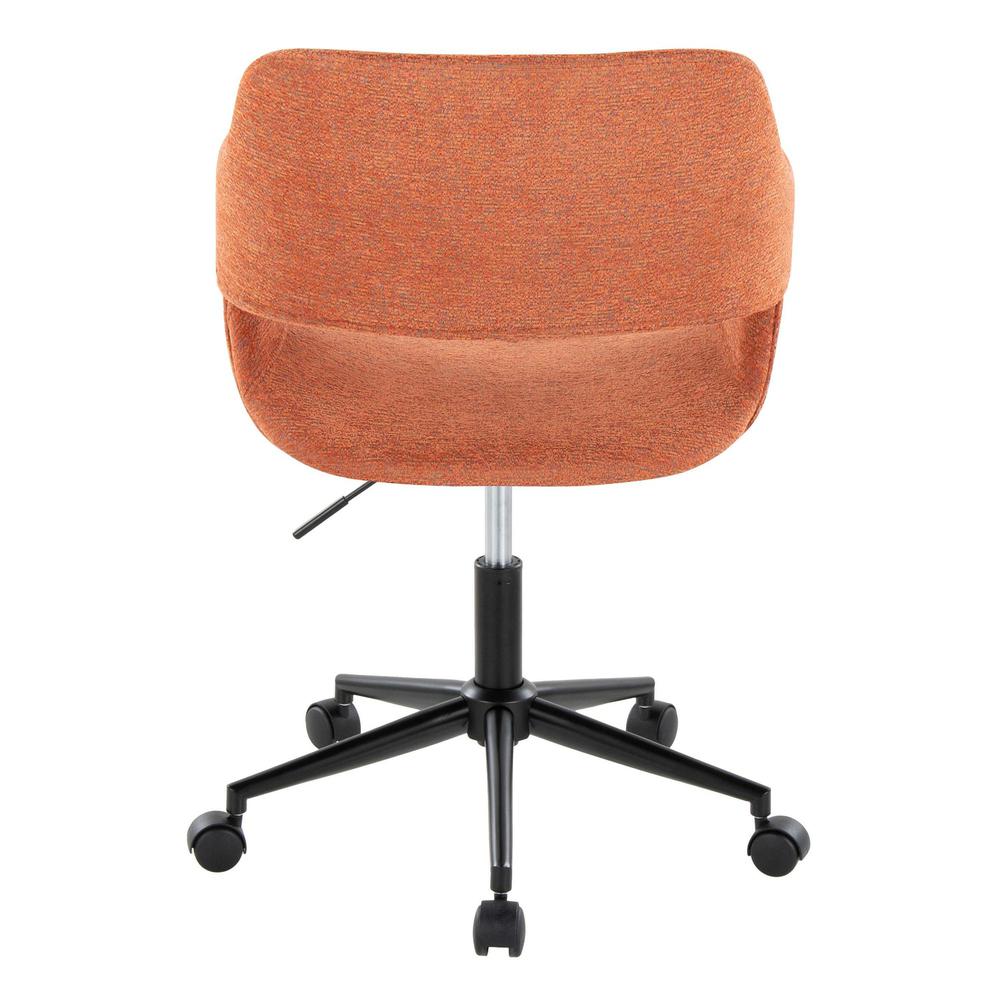 Black Metal, Orange Fabric Margarite Task Chair