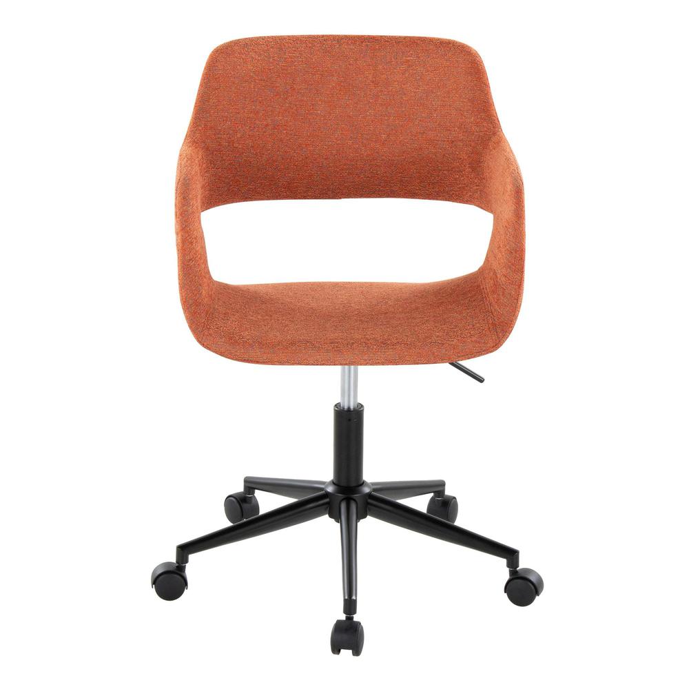 Black Metal, Orange Fabric Margarite Task Chair