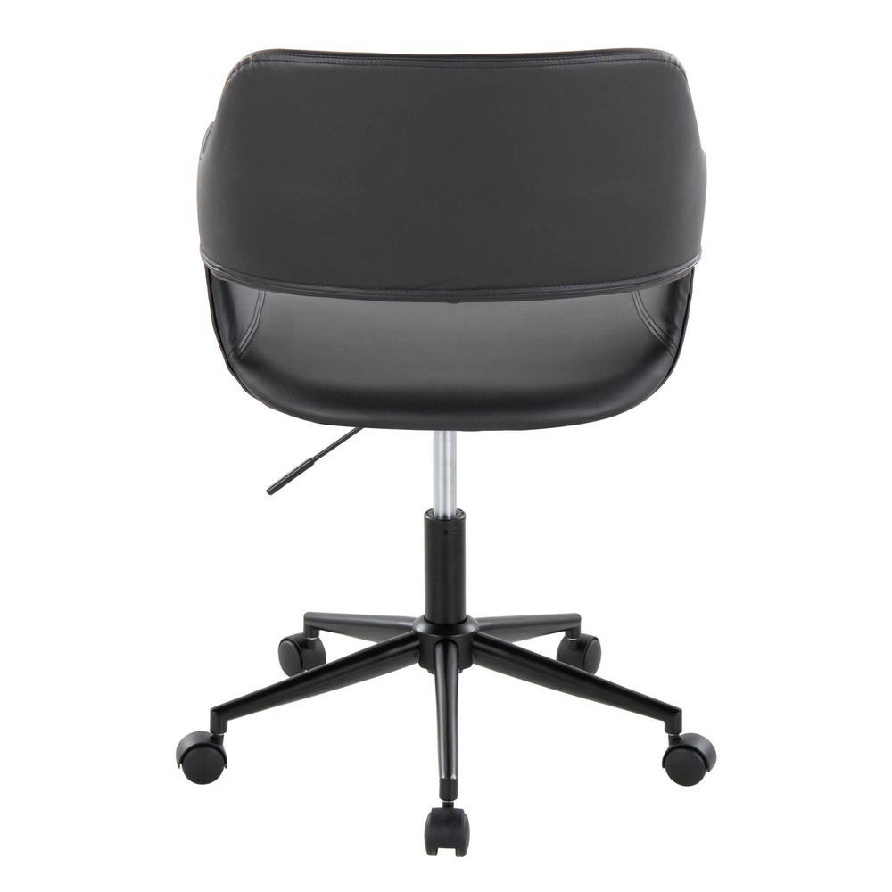 Black Metal, Black PU Margarite Task Chair