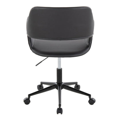 Black Metal, Black PU Margarite Task Chair