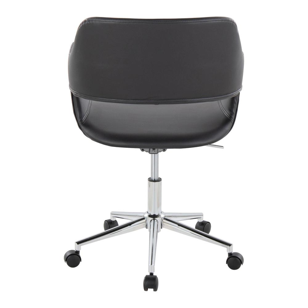 Chrome Metal, Black PU Margarite Task Chair