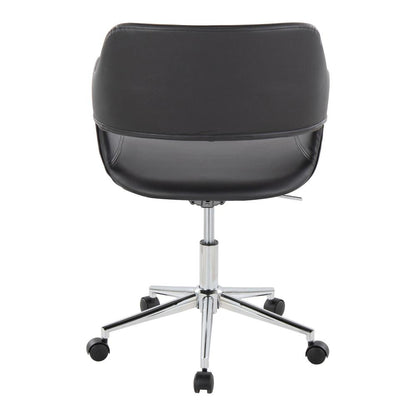 Chrome Metal, Black PU Margarite Task Chair
