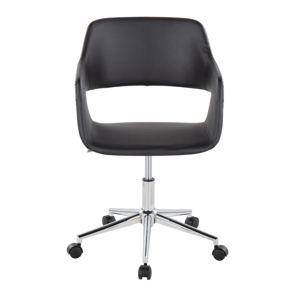 Chrome Metal, Black PU Margarite Task Chair