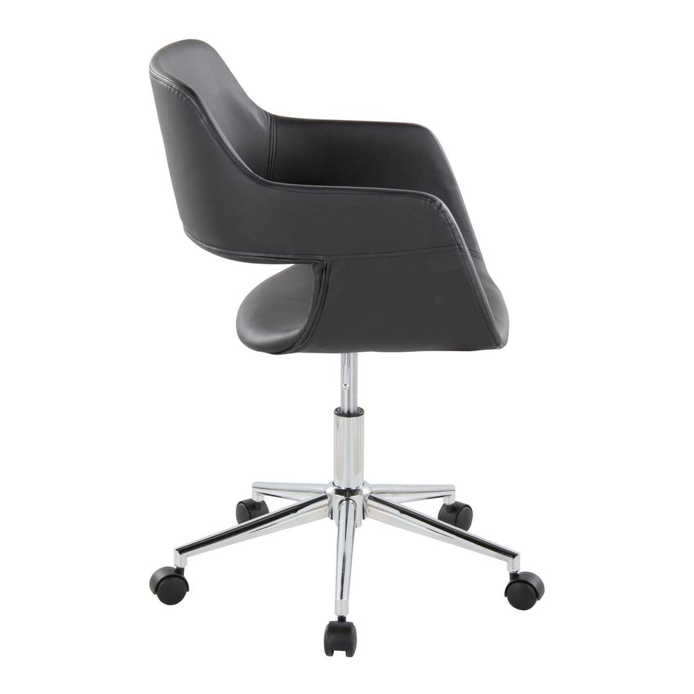 Chrome Metal, Black PU Margarite Task Chair