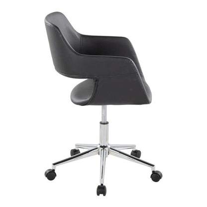 Chrome Metal, Black PU Margarite Task Chair