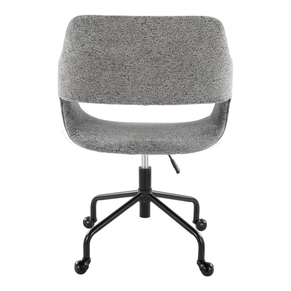 Black Metal, Grey Fabric Margarite Adjustable Office Chair