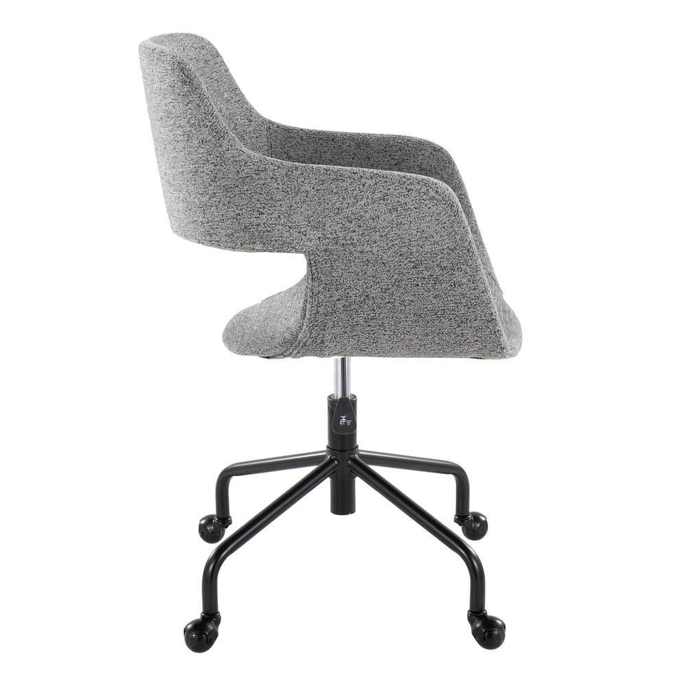 Black Metal, Grey Fabric Margarite Adjustable Office Chair