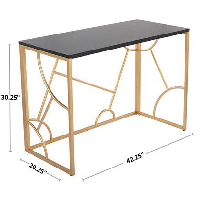 Gold Metal, Black MDF Constellation Desk