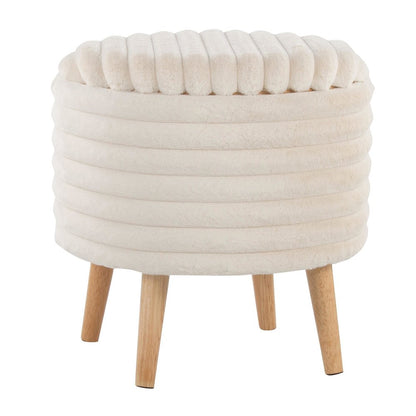 Tray Plush Storage Ottoman Set