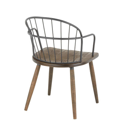 Brown Riley Accent/Dining Chair with Arms - Set of 2