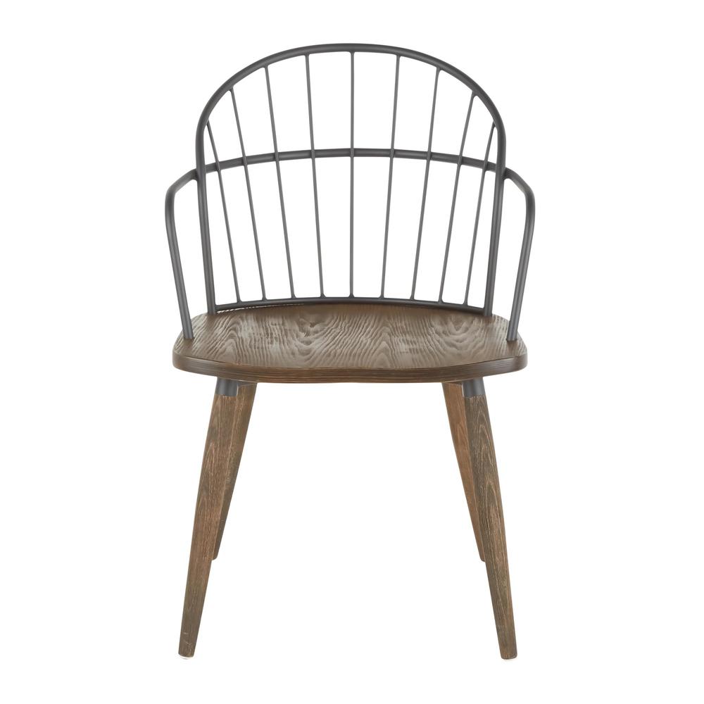 Brown Riley Accent/Dining Chair with Arms - Set of 2