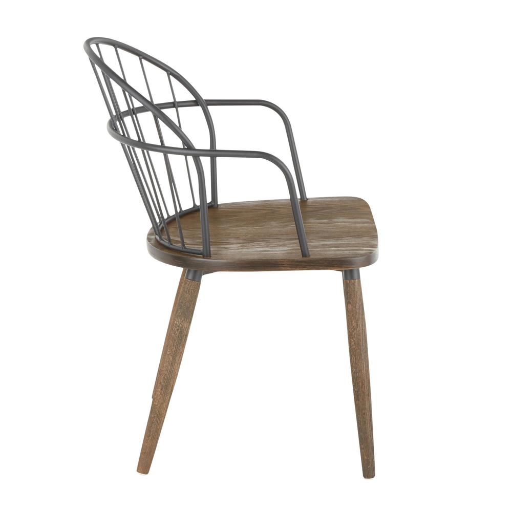 Brown Riley Accent/Dining Chair with Arms - Set of 2