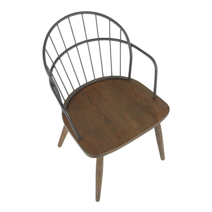 Brown Riley Accent/Dining Chair with Arms - Set of 2