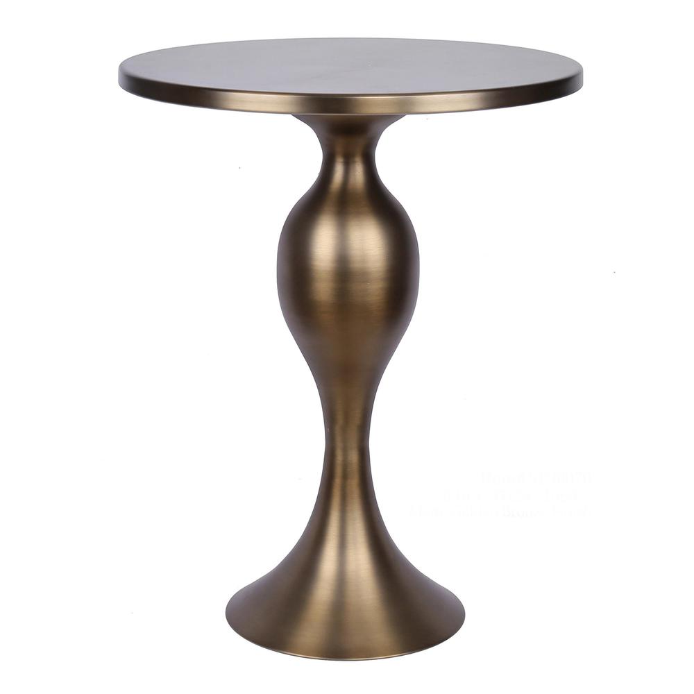 Matte Golden Bronze Ashland 24" Metal Accent Table