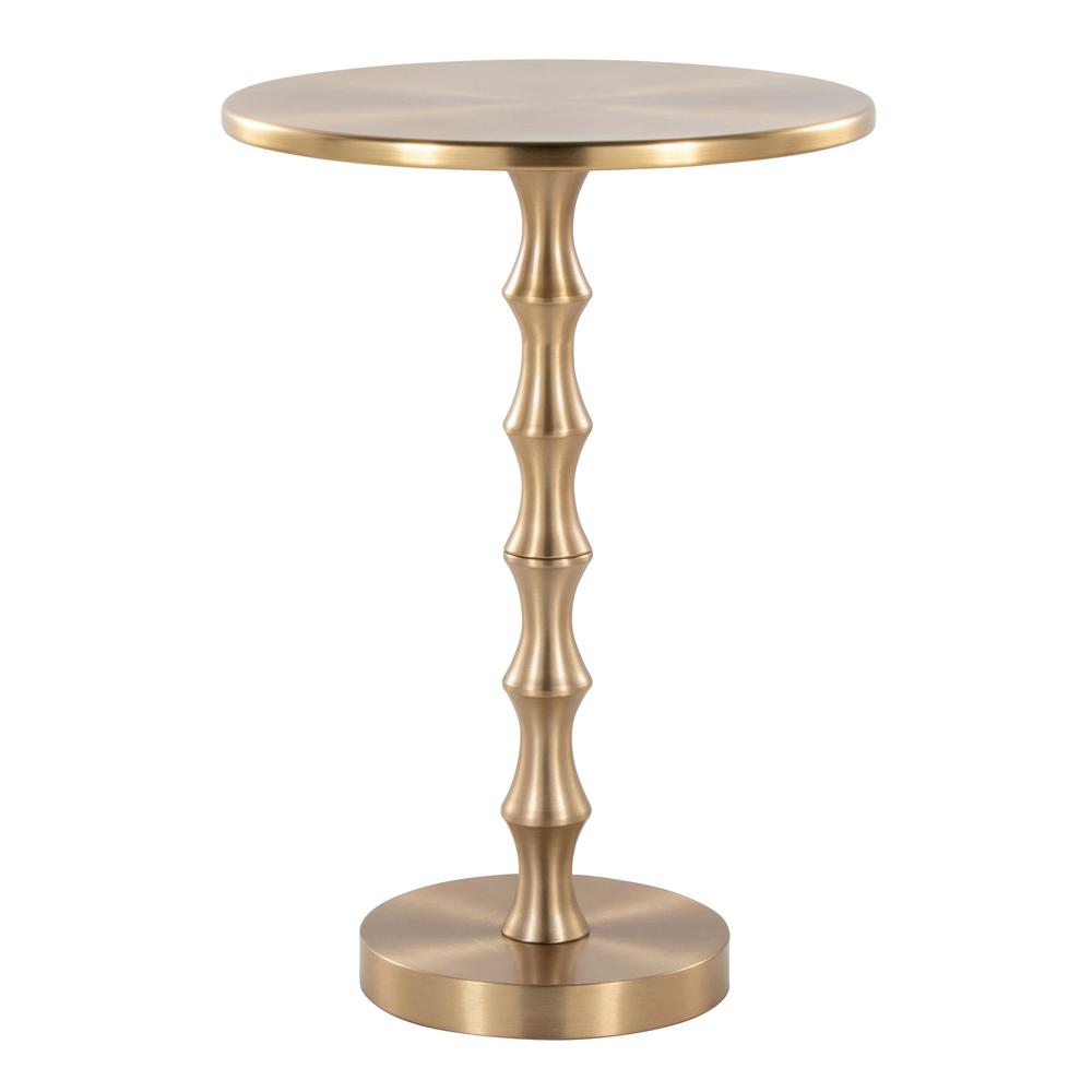 Gold Metal Bora 26.75" Metal Accent Table