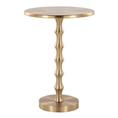 Gold Metal Bora 26.75" Metal Accent Table