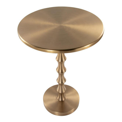 Gold Metal Bora 26.75" Metal Accent Table