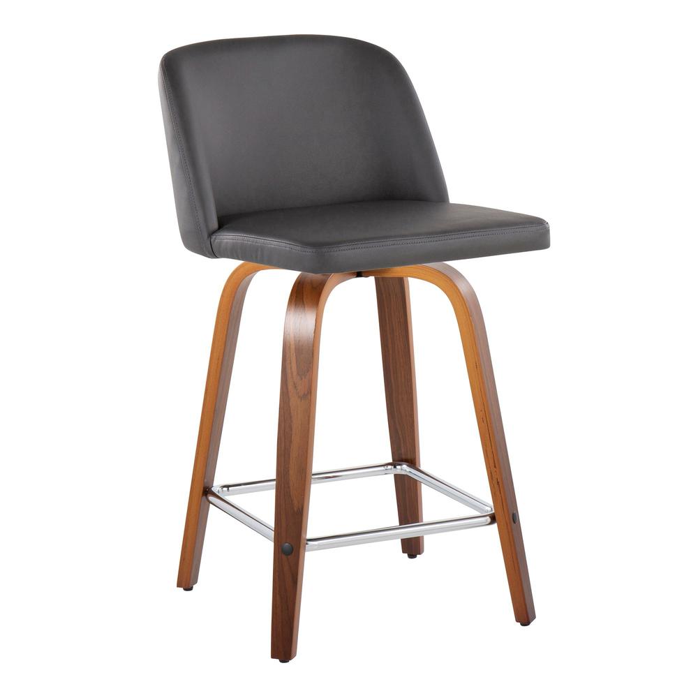 Brown Toriano 24" Fixed Height Counter Stool - Set of 2