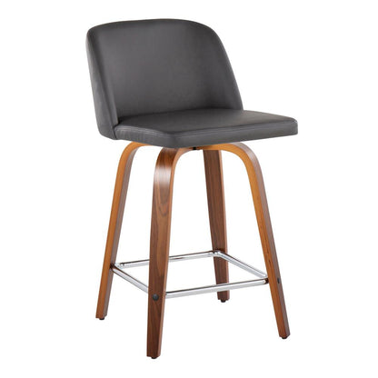 Brown Toriano 24" Fixed Height Counter Stool - Set of 2