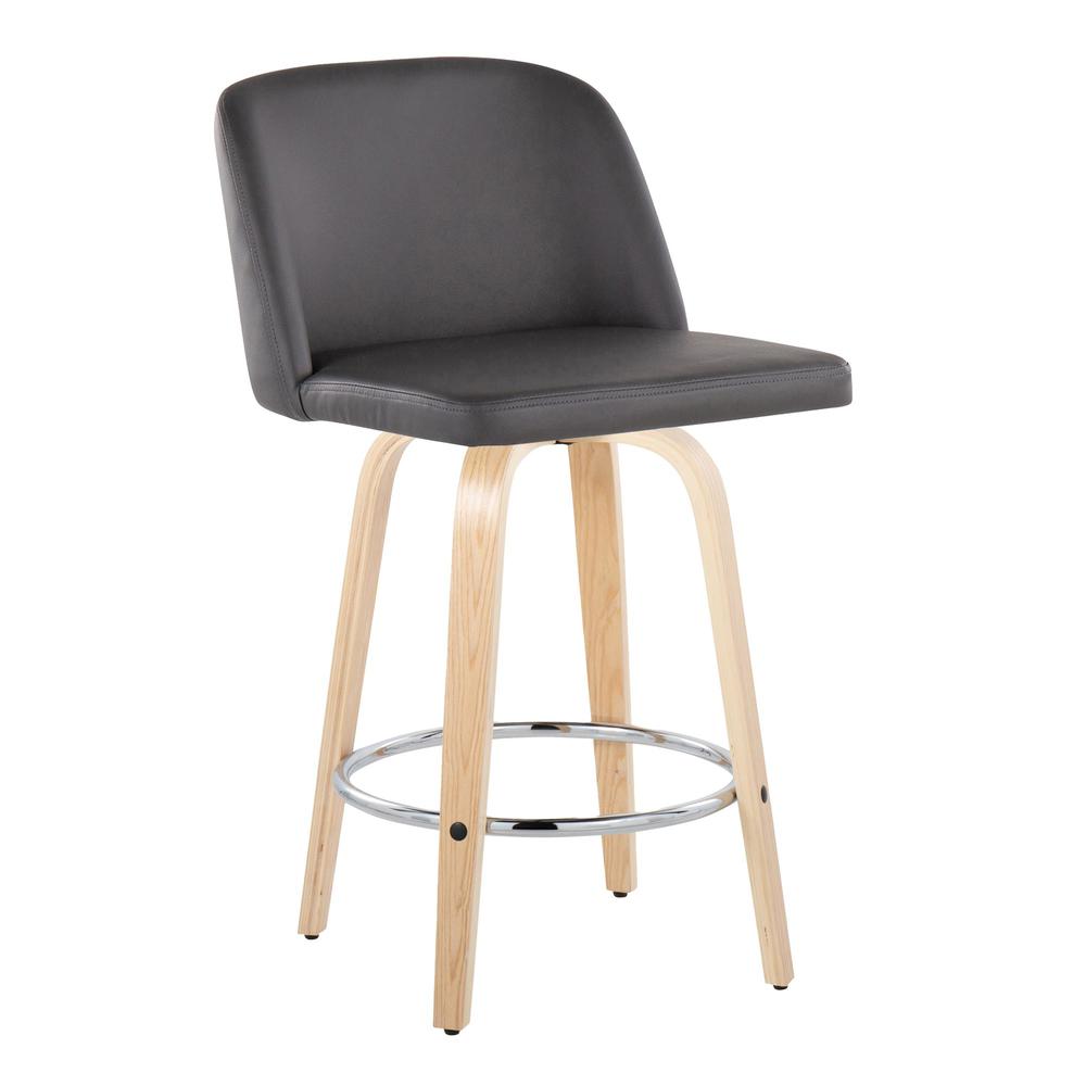 Brown Toriano 24" Fixed Height Counter Stool - Set of 2
