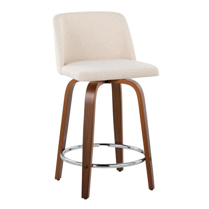 Brown Toriano 24" Fixed Height Counter Stool - Set of 2