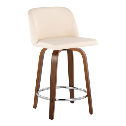 Brown Toriano 24" Fixed Height Counter Stool - Set of 2