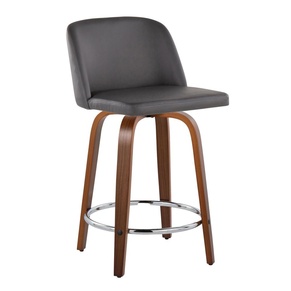 Brown Toriano 24" Fixed Height Counter Stool - Set of 2