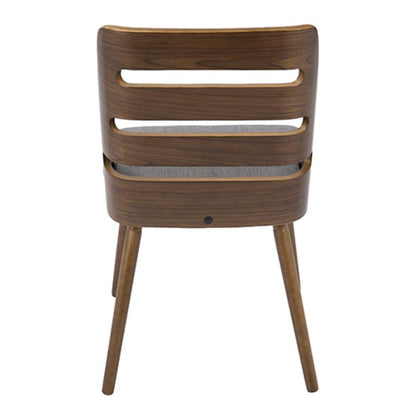 Walnut Wood, Grey Fabric Trevi Chair