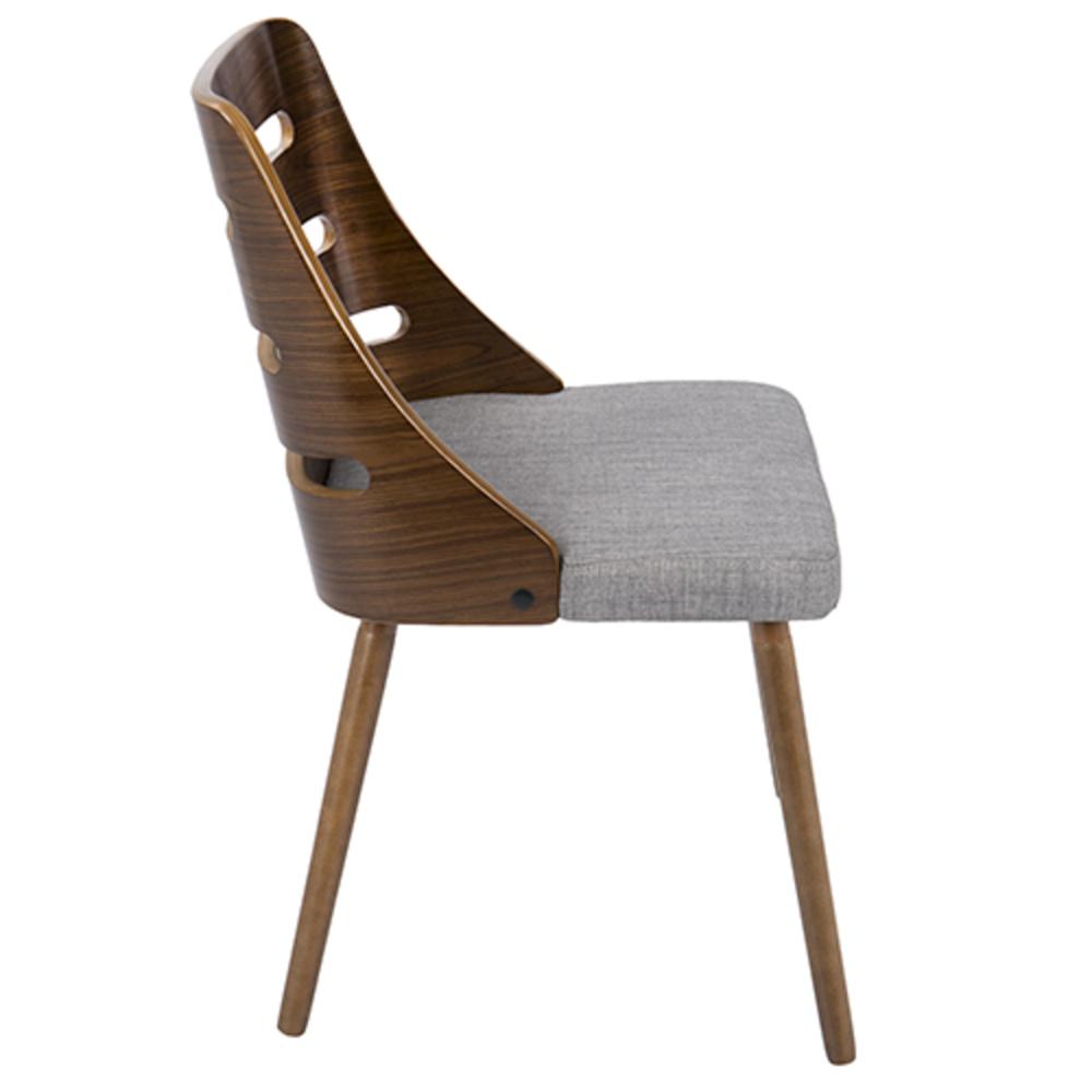 Walnut Wood, Grey Fabric Trevi Chair