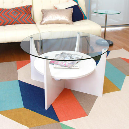 White U-Shaped Coffee Table