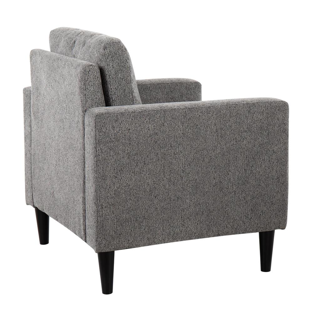 Black Wood, Grey Fabric Wendy Accent Chair