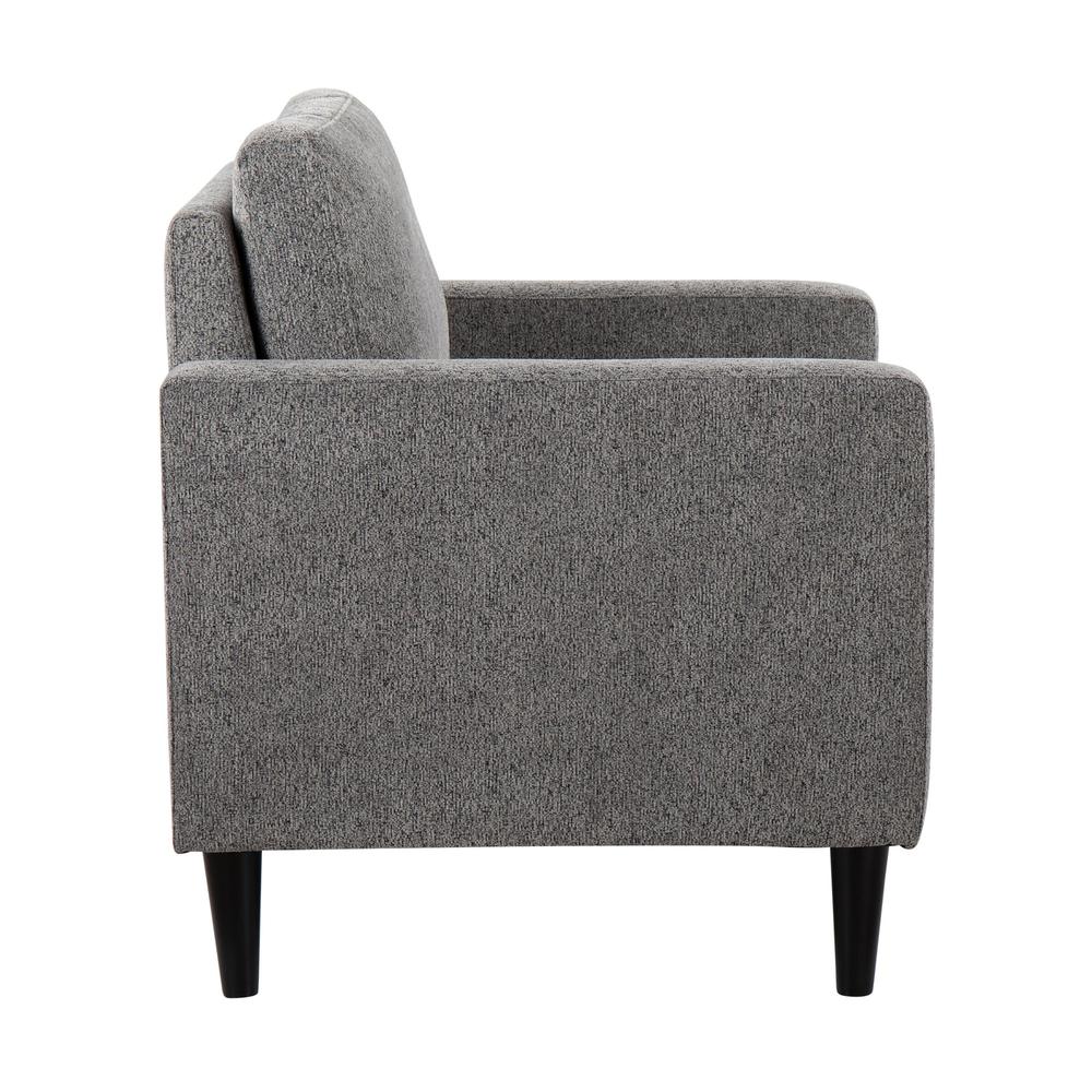 Black Wood, Grey Fabric Wendy Accent Chair