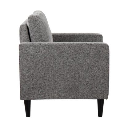 Black Wood, Grey Fabric Wendy Accent Chair