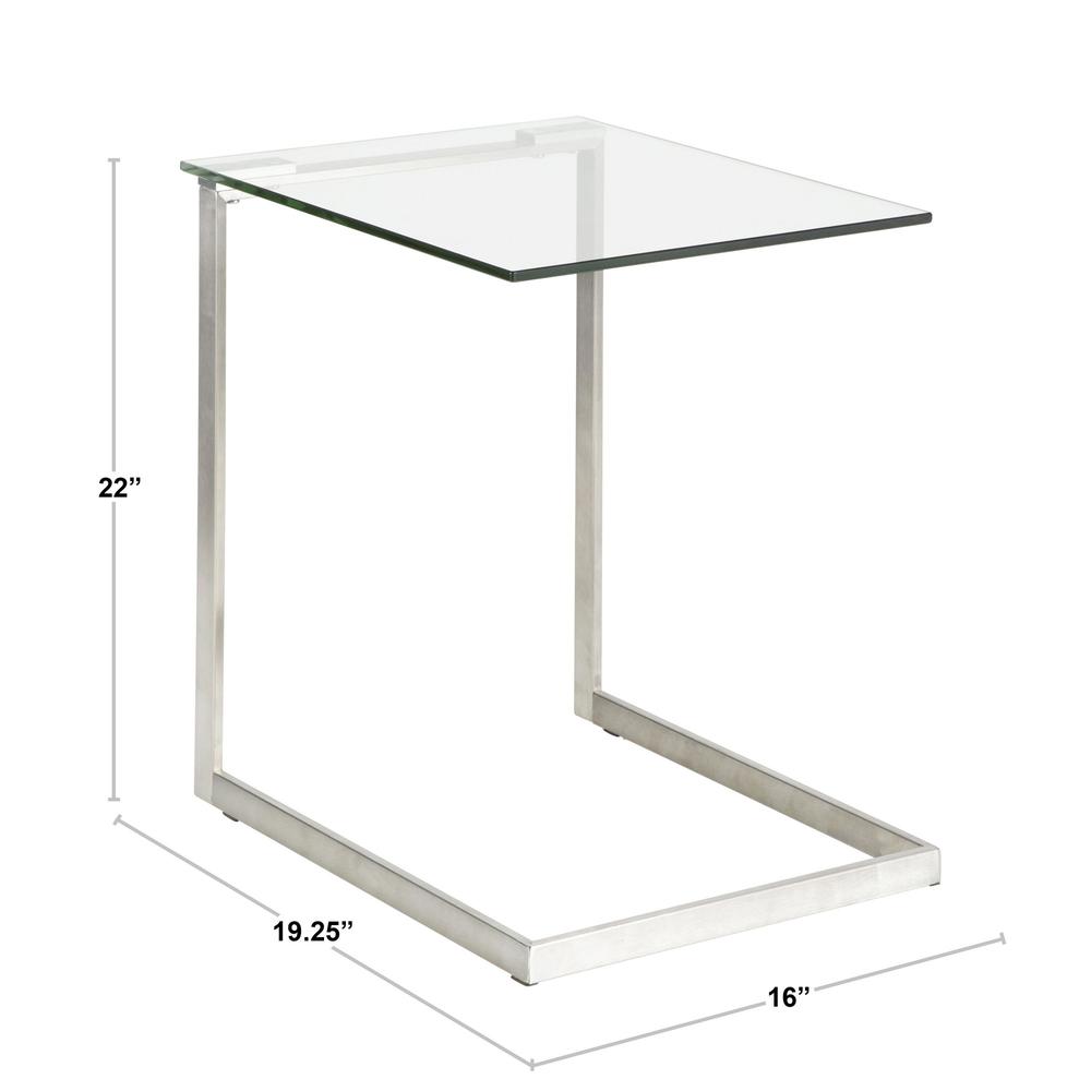 Glass Zenn Glass End Table