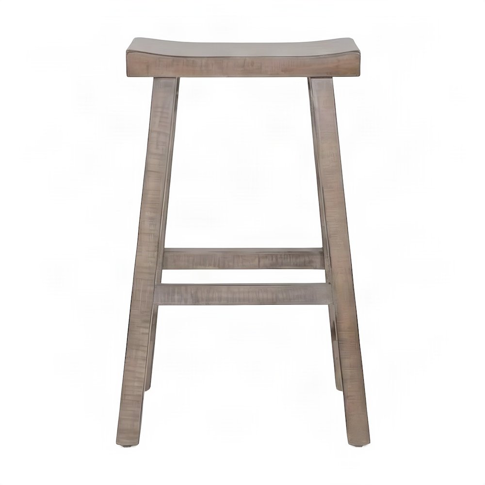 Starlight Canyon Home Bar Stool with Saddle Seat, Beach Pebble, Set of 2