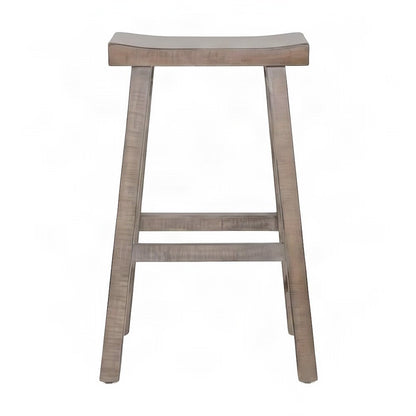 Starlight Canyon Home Bar Stool with Saddle Seat, Beach Pebble, Set of 2