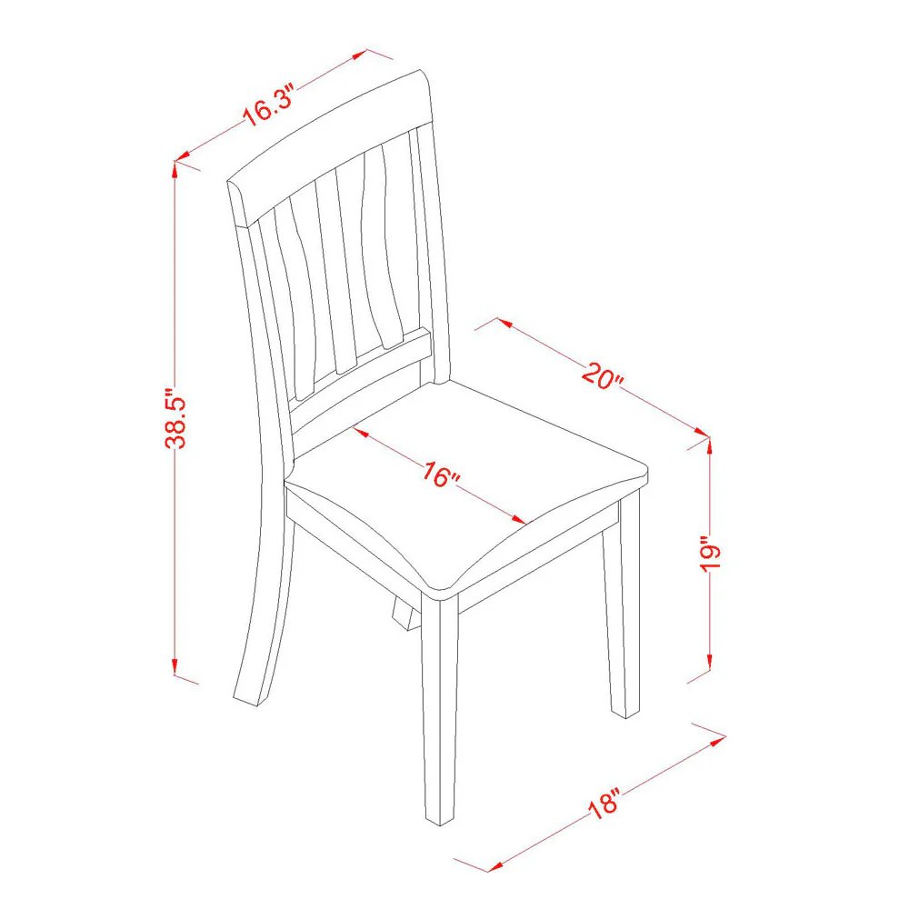 ANTI5-CAP-C 5 Pc Kitchen Table set-Kitchen Table and 4 Dining Chairs