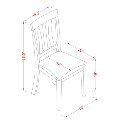 ANTI5-CAP-C 5 Pc Kitchen Table set-Kitchen Table and 4 Dining Chairs
