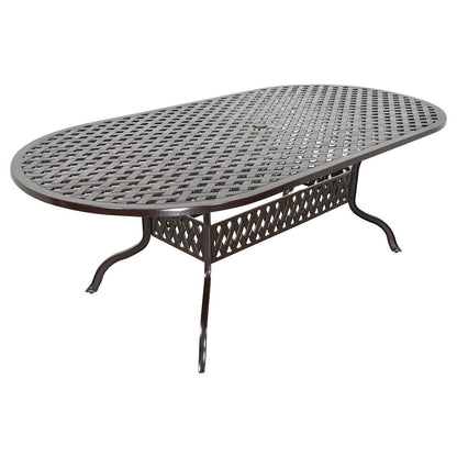 Savannah Outdoor Aluminum Oval Dining Table