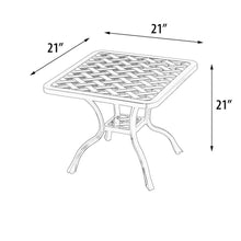 Savannah Outdoor Aluminum End Table