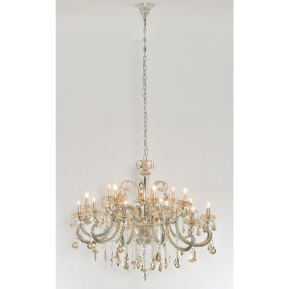 Hollywood Brush 18 light Silver Chandelier