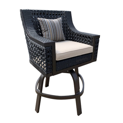 Monterey Bar Stool Chair with Cushion and pillow