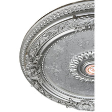 Antique Silver Round Ceiling Medallion 24 Inch Diameter