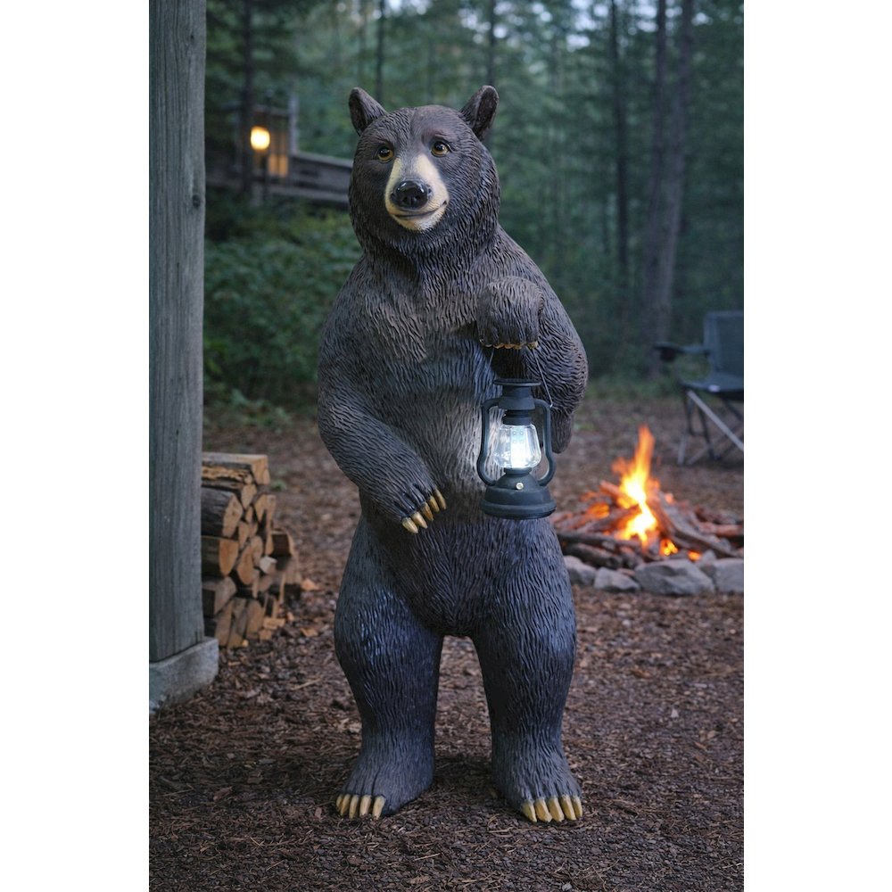 Standing Bear with Solar Lantern 3.50 FT