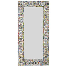 Quilled Large Leaner Coil Art Mirror 36x79