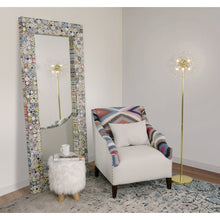 Quilled Large Leaner Coil Art Mirror 36x79