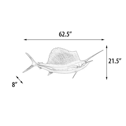 Wall Mount Sailfish 5ft
