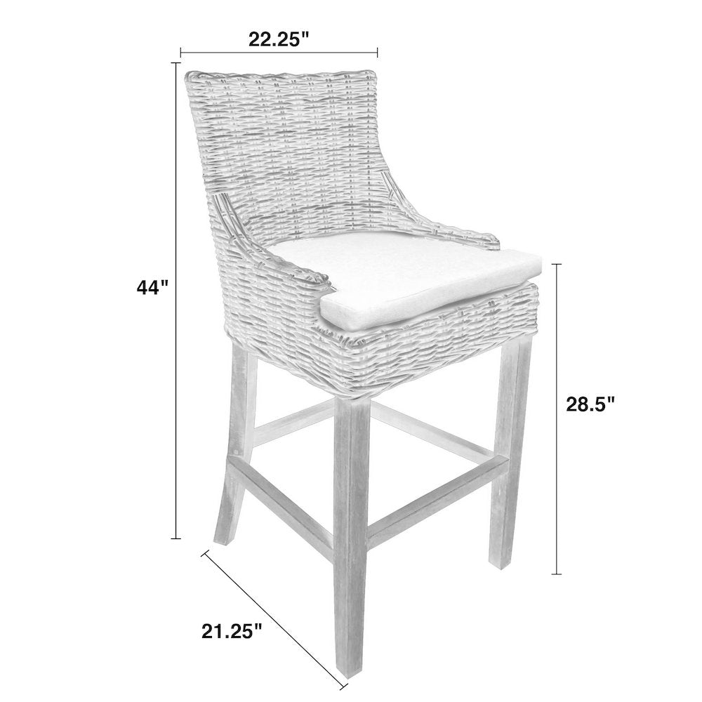 Alfresco Bar Stool Kuba Weave Savannah Wash